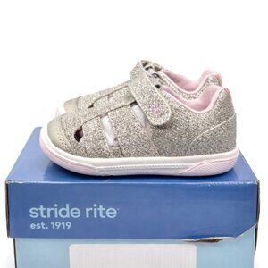 Stride Rite SR Hadley 2.0 Toddler Mary Jane Sneakers Champagne Sparkle Size 6